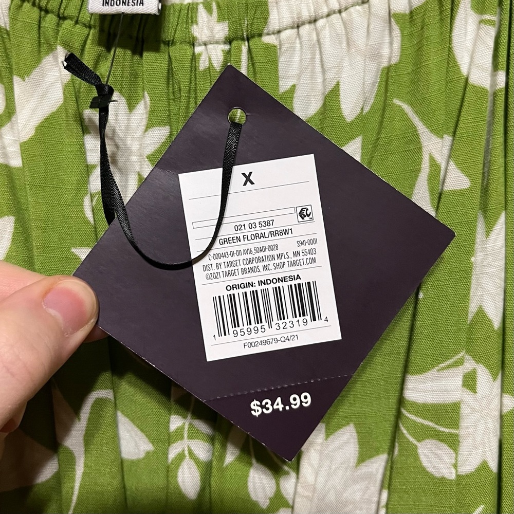 Ava & Viv Green Floral Midi Dress - Picture 4 of 5